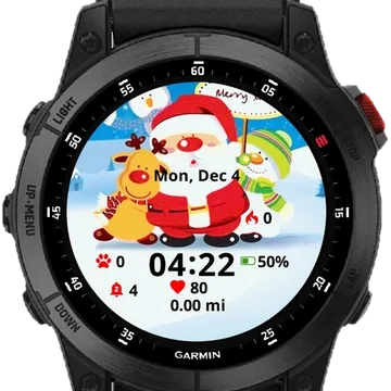 Beautiful Christmas Garmin watch face preview