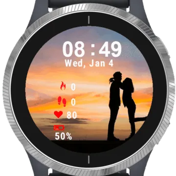 Beautiful Dating Garmin watch face preview