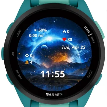 Beautiful Earth Garmin watch face preview