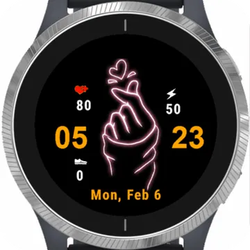 Beautiful Finger Garmin watch face preview