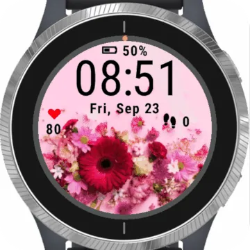 Beautiful Flower 2 Garmin watch face preview