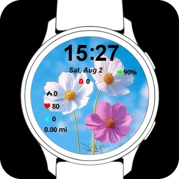 Beautiful Flower Garmin watch face preview