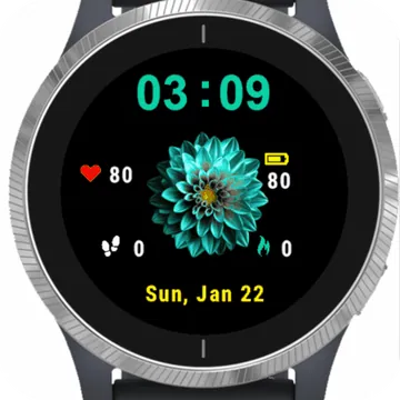 Beautiful Flower Garmin watch face preview