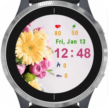 Beautiful Flowers Bouquet Garmin watch face preview