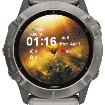 Beautiful Flowers Landscape Garmin watch face preview