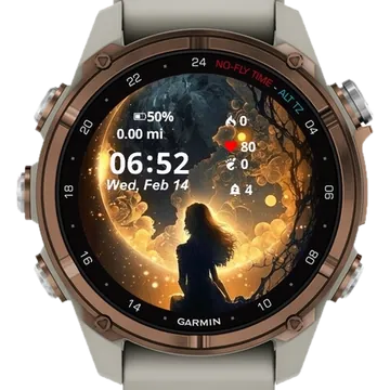 Beautiful Girl Garmin watch face preview