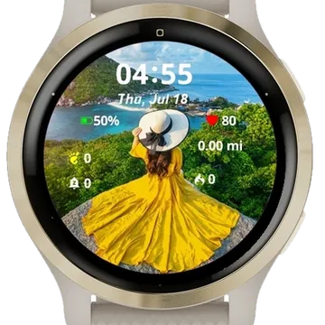 Beautiful Girl Garmin watch face preview