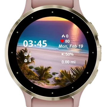 Beautiful Holiday Garmin watch face preview
