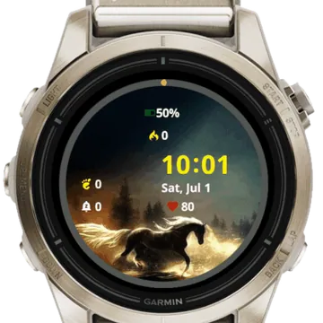 Beautiful Horse Garmin watch face preview