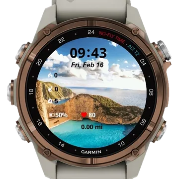 Beautiful Landscape Garmin watch face preview