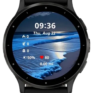 Beautiful Landscape Beach Garmin watch face preview