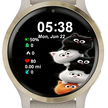 Beautiful Little Cat Garmin watch face preview