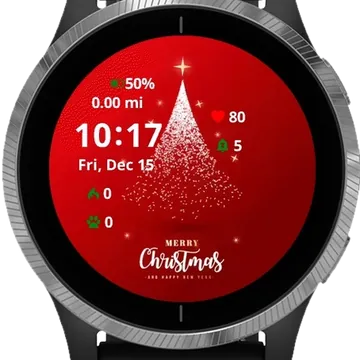 Beautiful Merry Christmas Garmin watch face preview