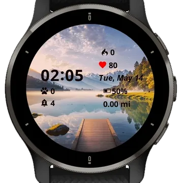 Beautiful Morning View Garmin watch face preview