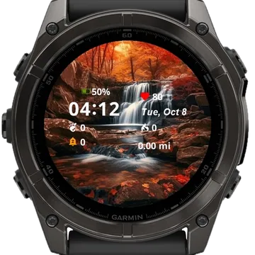 Beautiful nature in autumn Garmin watch face preview