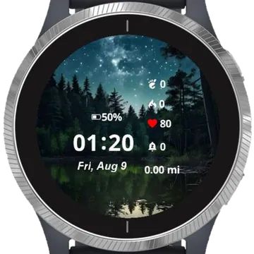 Beautiful Night Garmin watch face preview