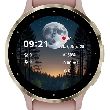 Beautiful Night Garmin watch face preview
