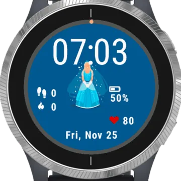 Beautiful Princess Garmin watch face preview