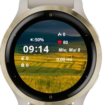 Beautiful Scenery Field Garmin watch face preview