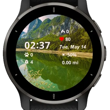 Beautiful Shot Lake Garmin watch face preview
