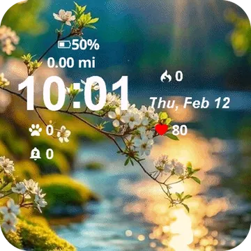 Beautiful Spring Day Garmin watch face preview