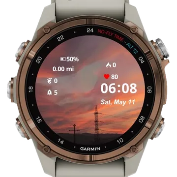 Beautiful Sunset Landscape Garmin watch face preview