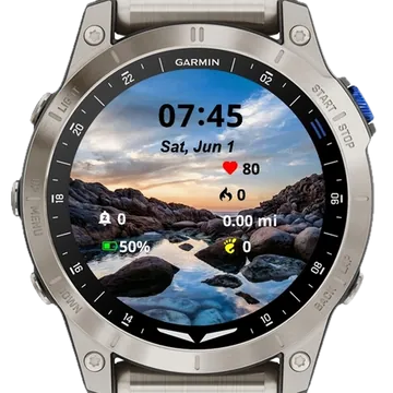 Beautiful Sunset Garmin watch face preview