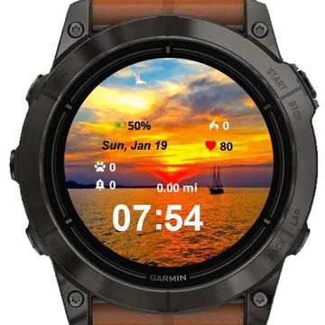 Beautiful Sunsets Garmin watch face preview