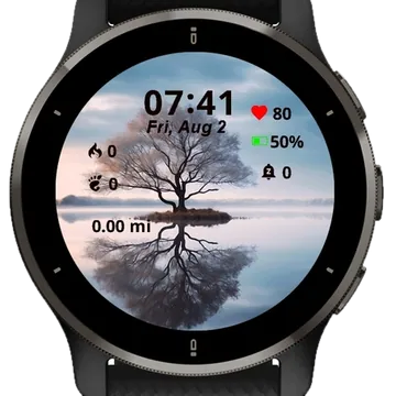Beautiful Tree In Water Garmin watch face preview