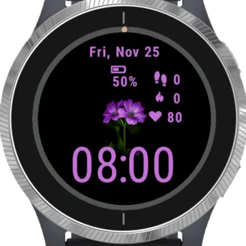 Beauty Flowers Garmin watch face preview