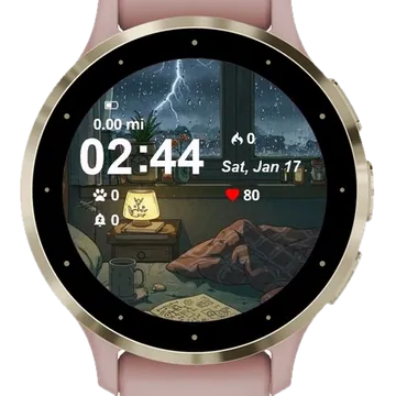 Bed Book Lamp It Garmin watch face preview