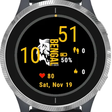 Bengal Tiger Garmin watch face preview