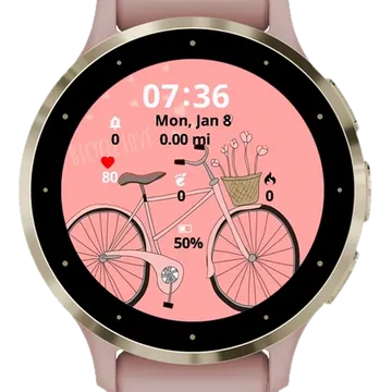 Bicycle Garmin watch face preview