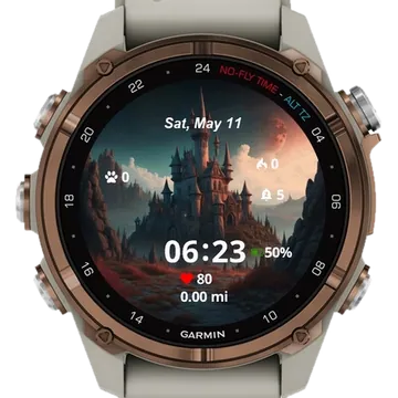 Big Castle Garmin watch face preview