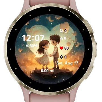 Big Love Garmin watch face preview