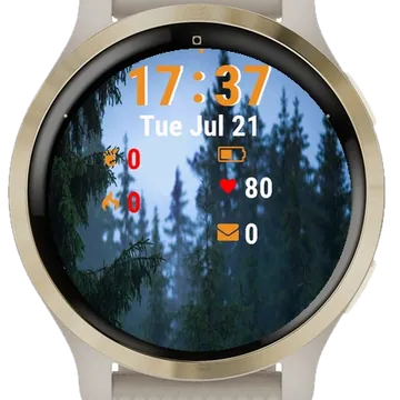 Bird Sitting Top Tree Garmin watch face preview