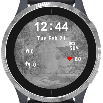 Black Background Garmin watch face preview