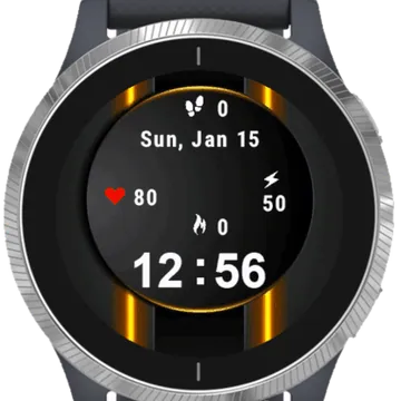 Black Circle Garmin watch face preview