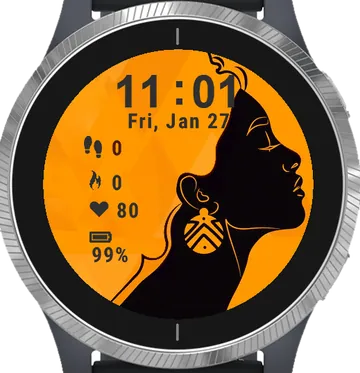 Black Day Garmin watch face preview