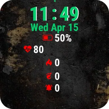Black Gold Rock Garmin watch face preview