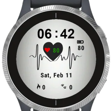 Black Heart Garmin watch face preview