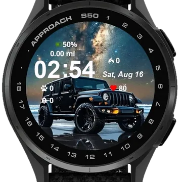 Black Jeep Garmin watch face preview