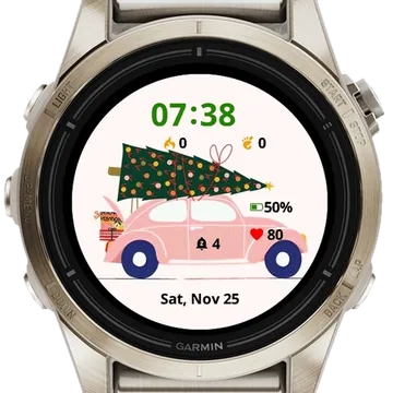 Black Lamb Christmas Garmin watch face preview