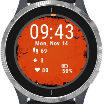 Black Pumpkin Garmin watch face preview