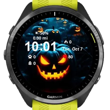 Black Pumpkins Garmin watch face preview
