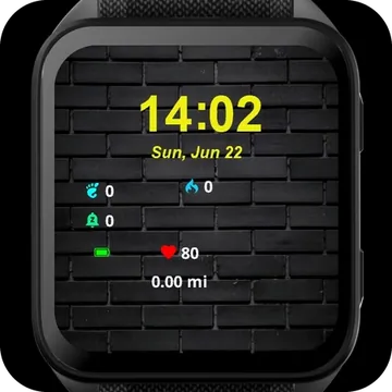 Black Wall Garmin watch face preview
