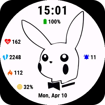 Blackbunny Garmin watch face preview