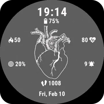 Blackheart Garmin watch face preview