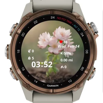 Blooming Beginnings Garmin watch face preview