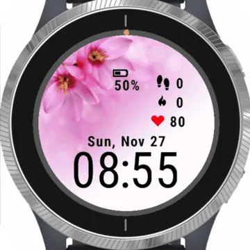 Blossoms Flower Garmin watch face preview